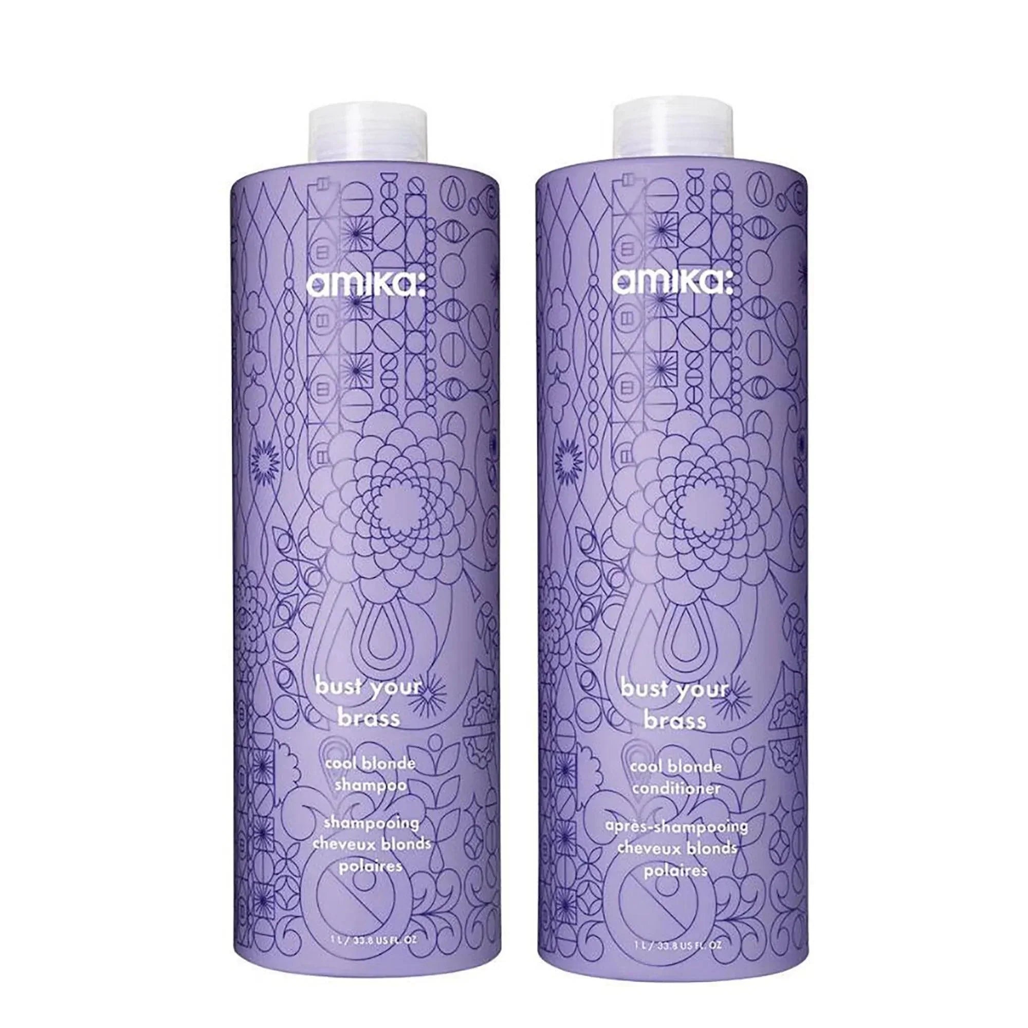 Amika Bust Your Brass Cool Blonde Repair Conditioner | Available at Suri & Noreen Salon, Tequesta FL