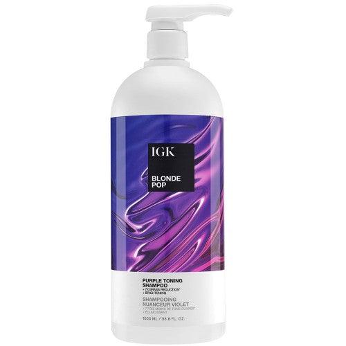 IGK BLONDE POP Purple Toning Shampoo 33.8oz | Available at Suri & Noreen Salon, Tequesta FL