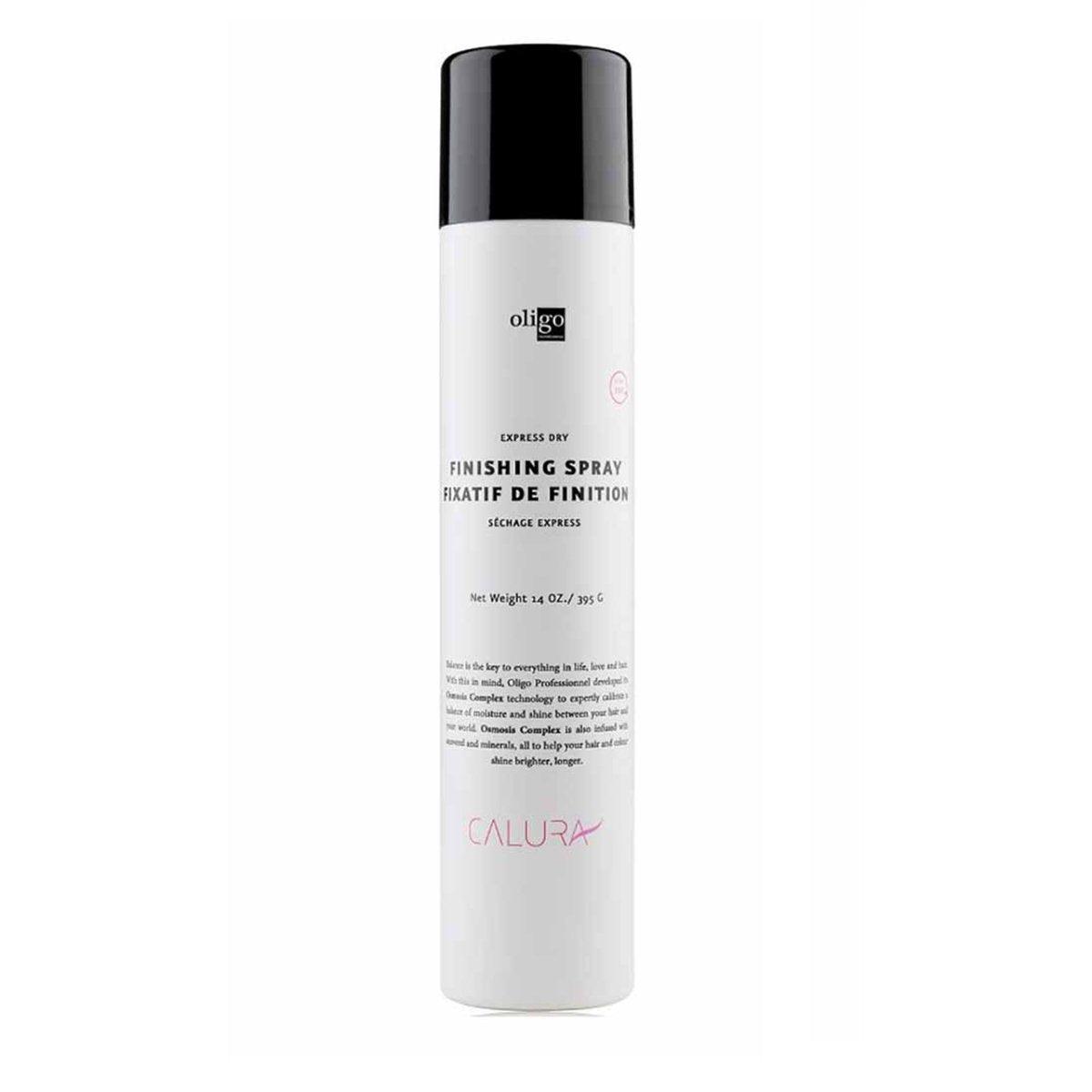 OLIGO CALURA Express Dry Finishing Spray 14 oz | Available at Suri & Noreen Salon, Tequesta FL