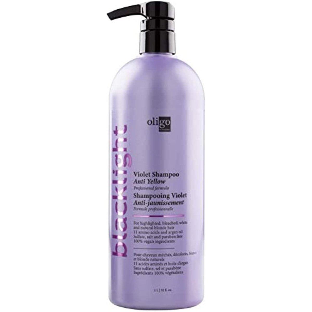 Oligo Blacklight Violet Shampoo Anti-Yellow | Available at Suri & Noreen Salon, Tequesta FL