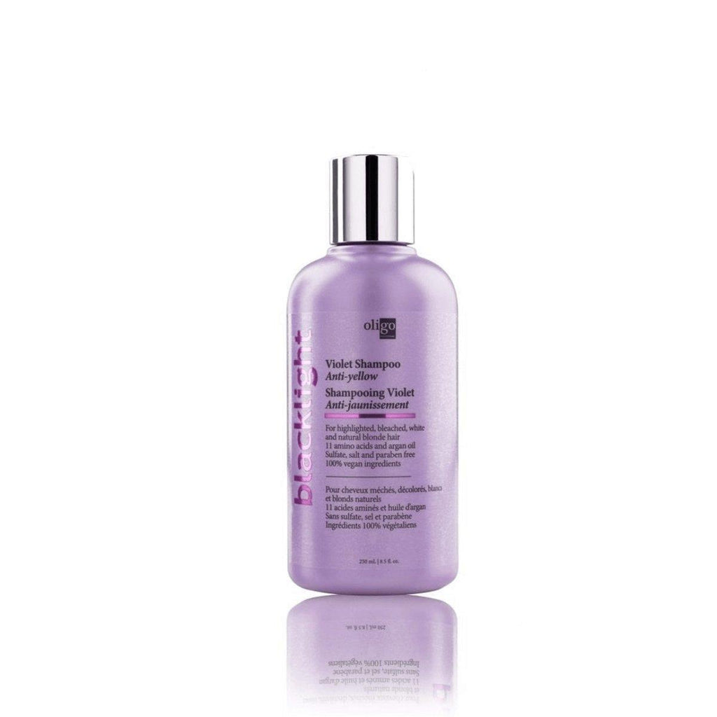 Oligo Blacklight Violet Shampoo Anti-Yellow | Available at Suri & Noreen Salon, Tequesta FL