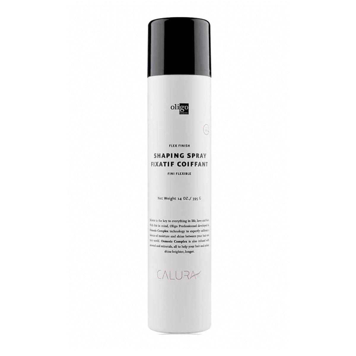 Oligo Calura Flex Finish Shaping Spray 14oz | Available at Suri & Noreen Salon, Tequesta FL