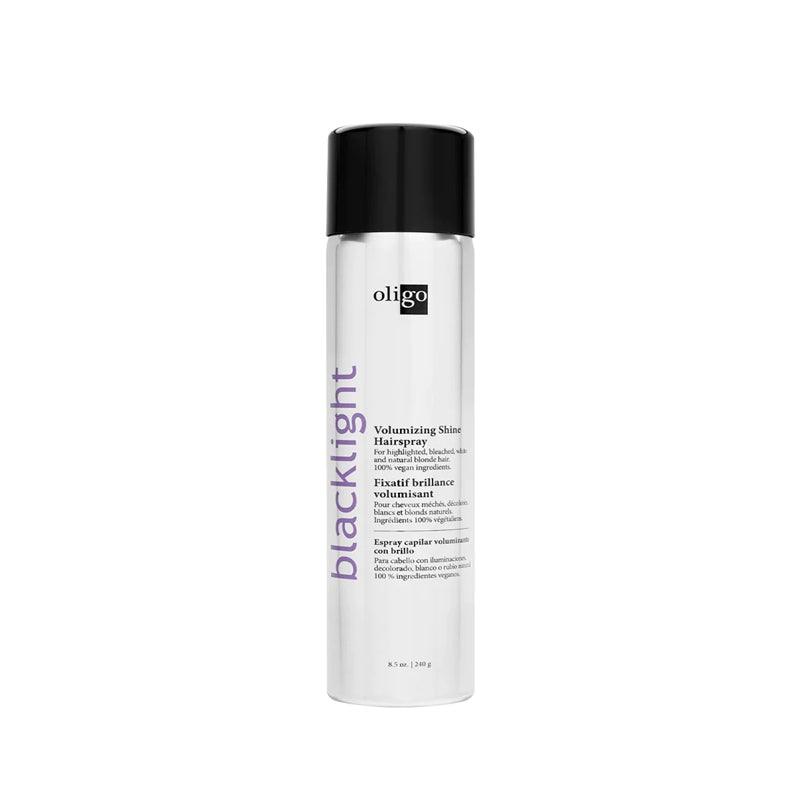 Oligo Blacklight Volumizing Shine Hairspray 8.5oz | Available at Suri & Noreen Salon, Tequesta FL