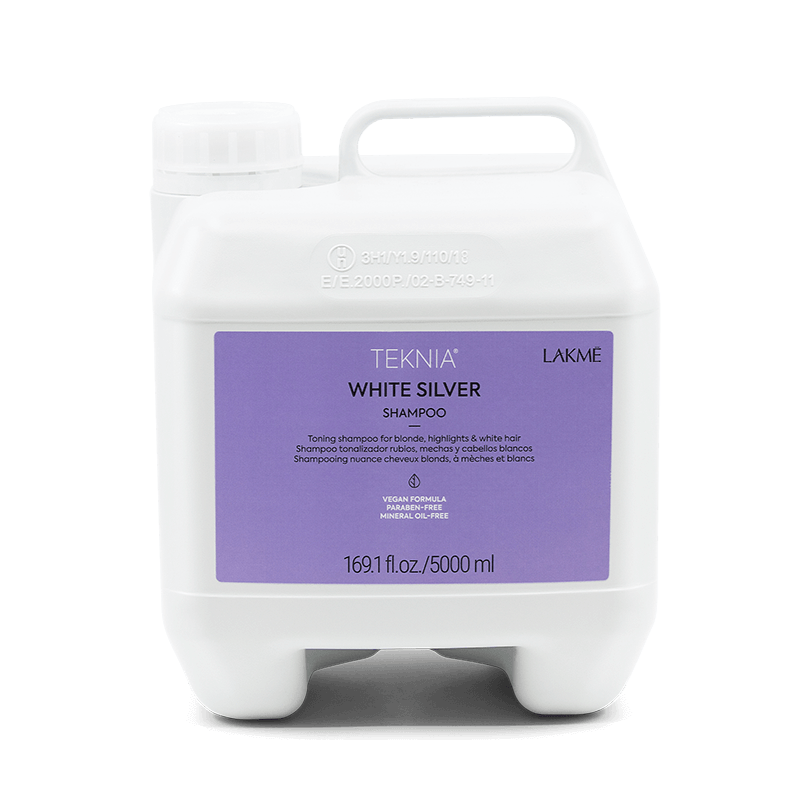 Lakme Teknia White Silver Shampoo | Available at Suri & Noreen Salon, Tequesta FL