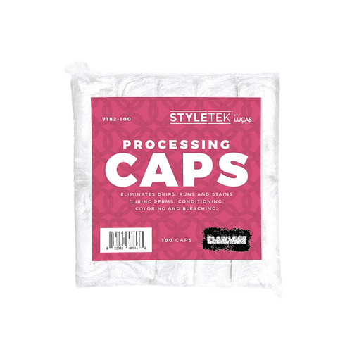 Styletek Clear Processing Caps -100pk | Available at Suri & Noreen Salon, Tequesta FL